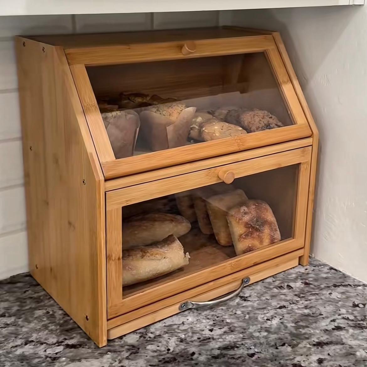 Porta-Pão Premium com Tábua de Corte Integrada